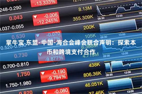 掌牛宝 东盟-中国-海合会峰会联合声明：探索本币和跨境支付合作