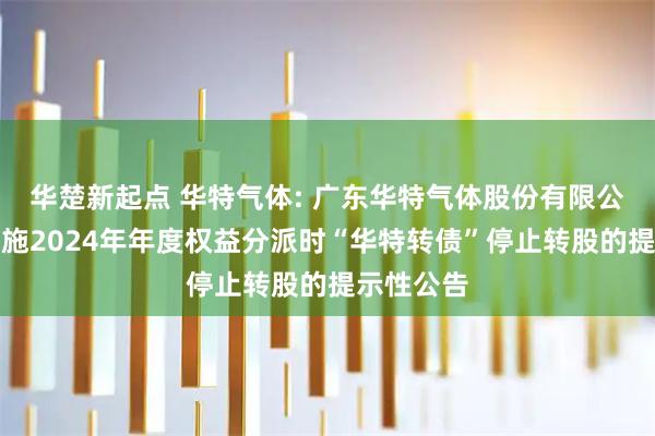 华楚新起点 华特气体: 广东华特气体股份有限公司关于实施2024年年度权益分派时“华特转债”停止转股的提示性公告