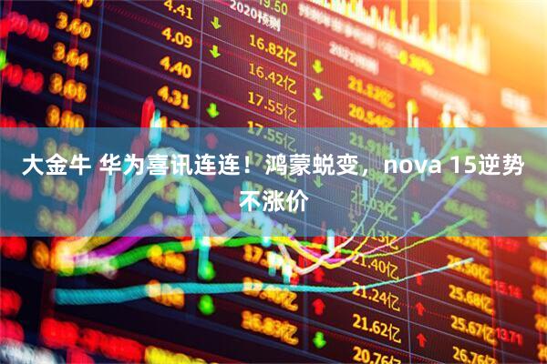 大金牛 华为喜讯连连!鸿蒙蜕变,nova 15逆势不涨价